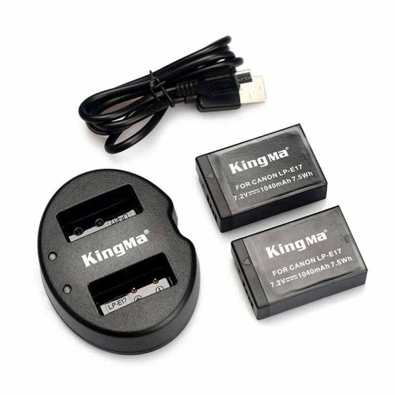 kingma lp e17 battery dual charger for canon eos rp750d 760d 800d m5