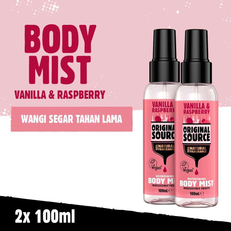 Original source vanilla & raspberry body mist sales