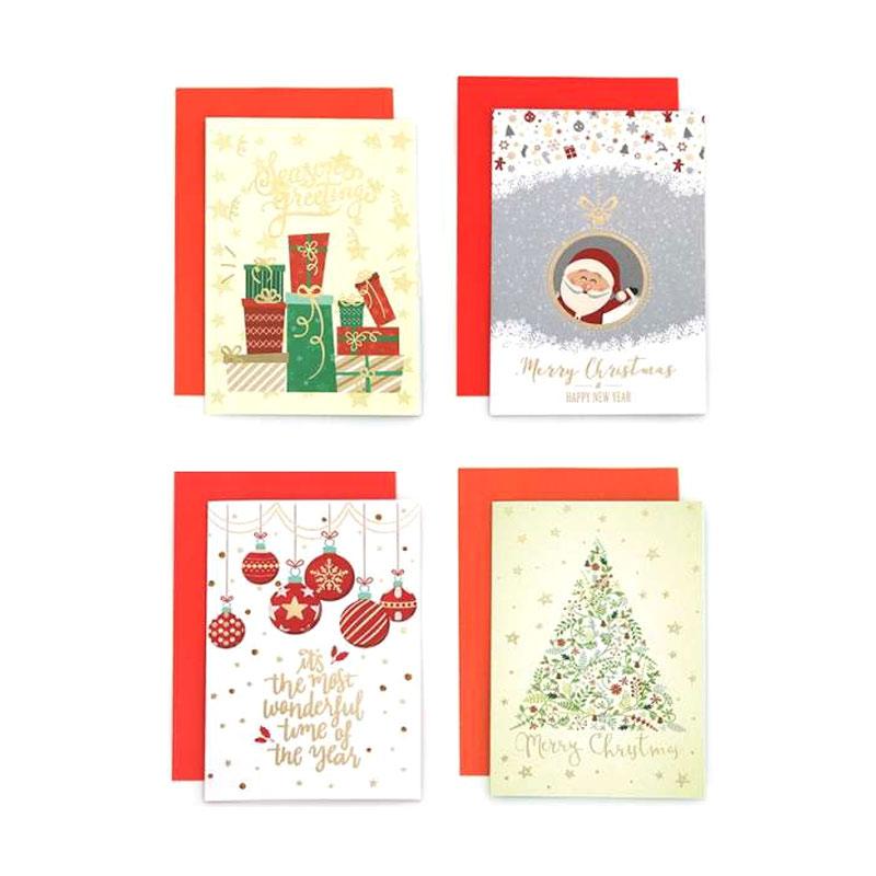 Jual Harvest Paket Kartu Natal Happy A 4 Pcs Multicolor Online Agustus 2020 Blibli Com