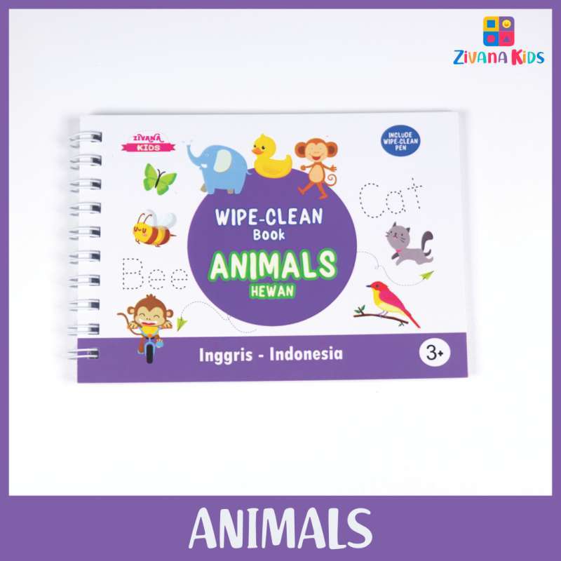 Jual Zivana Kids Wipe And Clean Activity Book Buku Edukasi Anak Belajar Menulis Membaca Mengenal Nama Hewan Mainan Edukasi Anak Balita Paud Tk Online Oktober 2020 Blibli Com