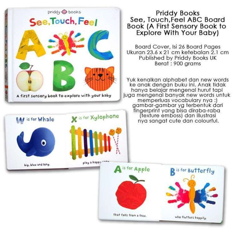 Jual Priddy Books See Touch Feel Abc Board Book A First Sensory Book To Explore With Your Baby Online November 2020 Blibli Com