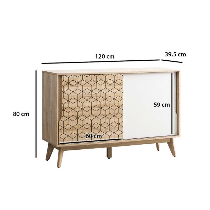 Promo Dekoruma Nomura Lemari Kabinet Minimalis 2 Pintu Sliding