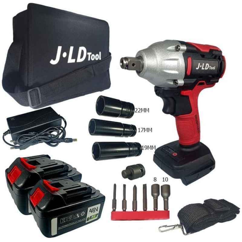 Jual Cordless Impact Wrench Brushless Bor Baterai JV88 48 Volt by