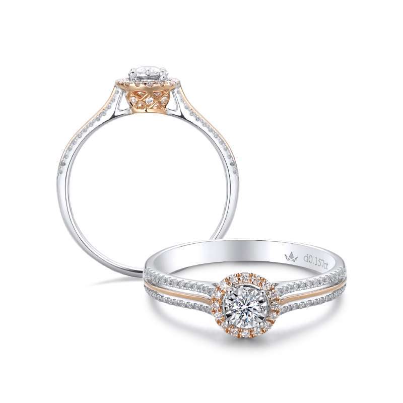 Jual Adelle Jewellery Diamond Ring Tb1045 25 C Cincin Berlian Wanita Two Tone Online Januari 2021 Blibli