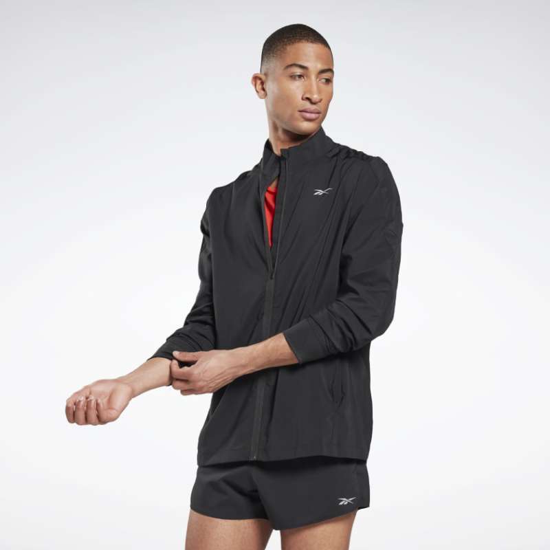 Reebok running jacket discount mens