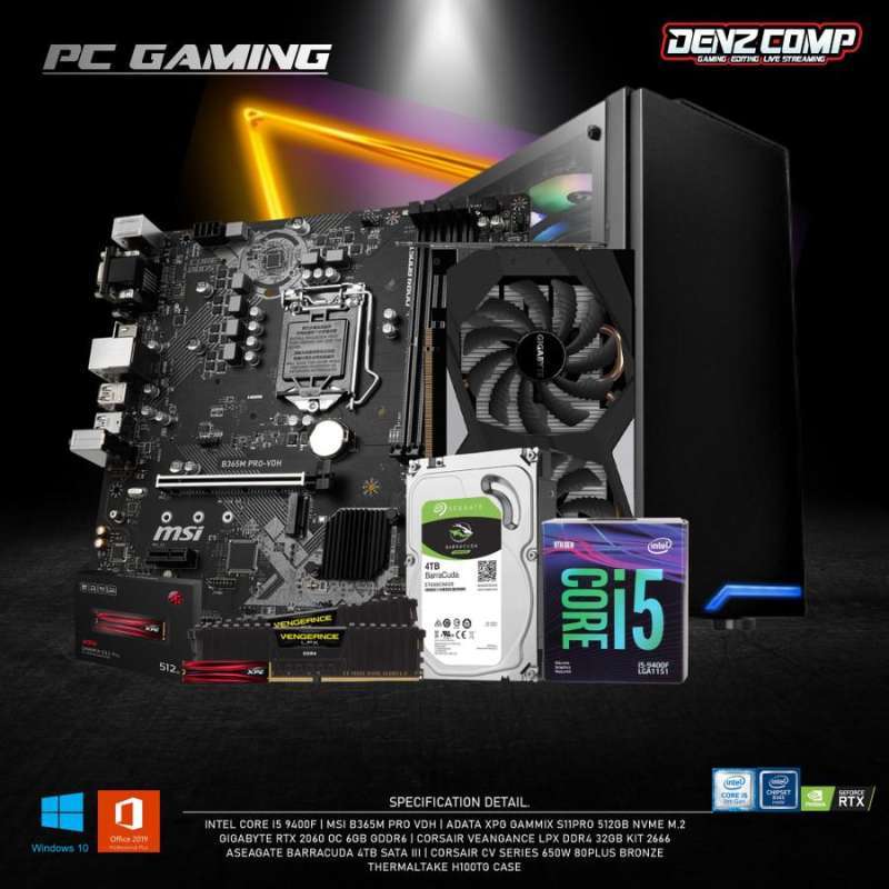 HOT Core I5 Pc Rtx 2060 I5 9400f Jual Pc Gaming Intel I5 9400f