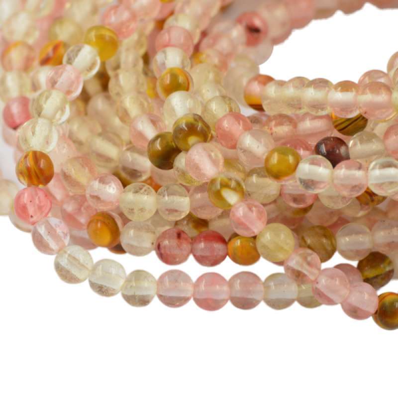 Jual Watermelon Red Gemstone 4mm Loose Beads For Necklace Bracelet Jewelry Making Terbaru Juli 2021 Blibli