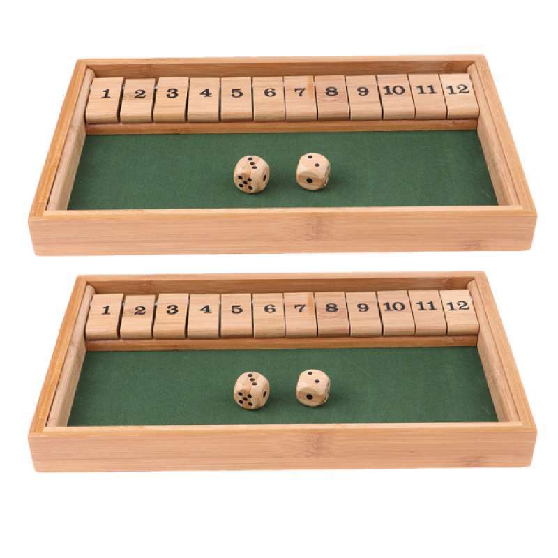 Jual 2x Wooden Table Board Game Shut The Box 1 12 Number Toy For Drinking Decide Online Desember 2020 Blibli