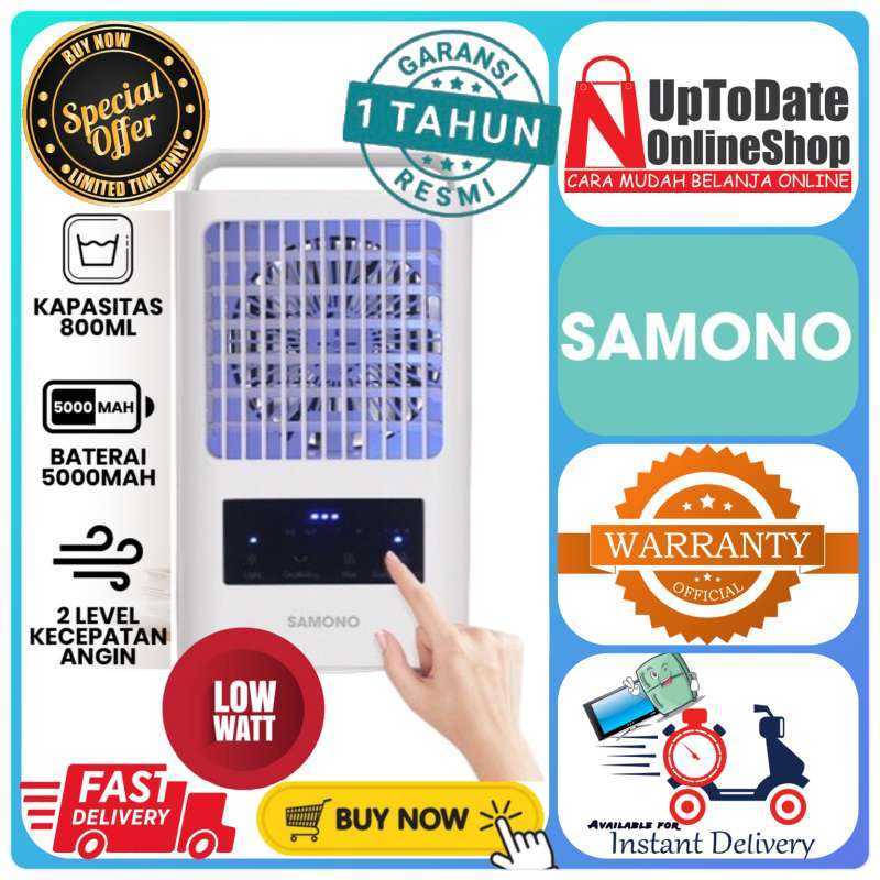AIR COOLER PORTABLE 800ML SAMONO SW-AC10 SW AC10 TOUCH SCREEN LOW WATT  REMOTE CONTROL - Main Image