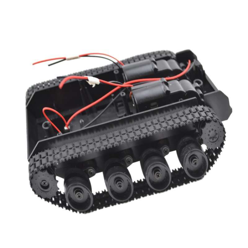 E-SCENERY DIY Black Tracked Robot Smart Tank Car Platform Chassis with Arduino 130 Motor 