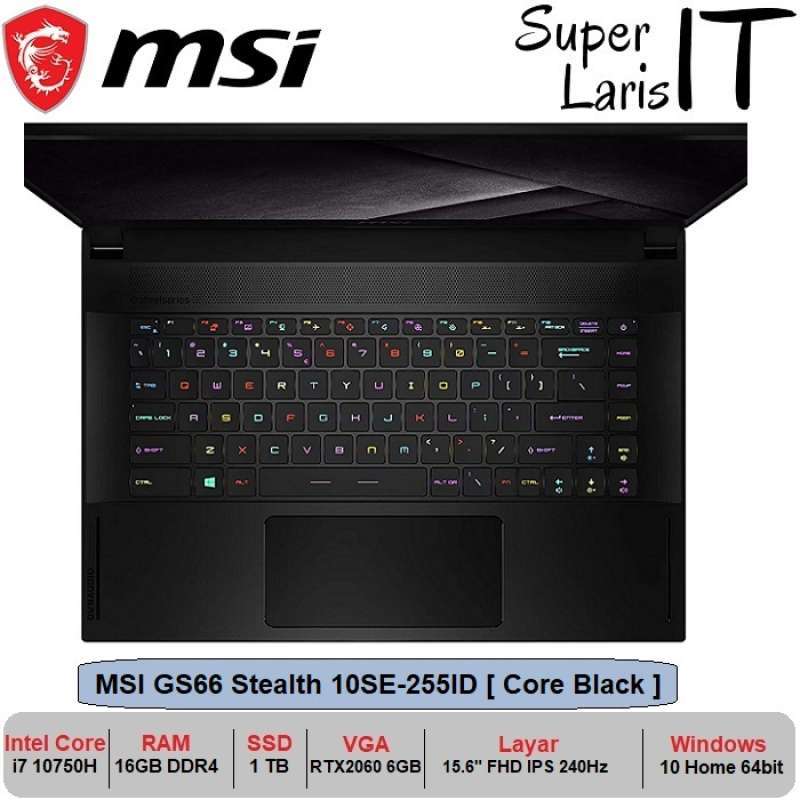Jual Gaming MSI GS66 Stealth 10SE 255 