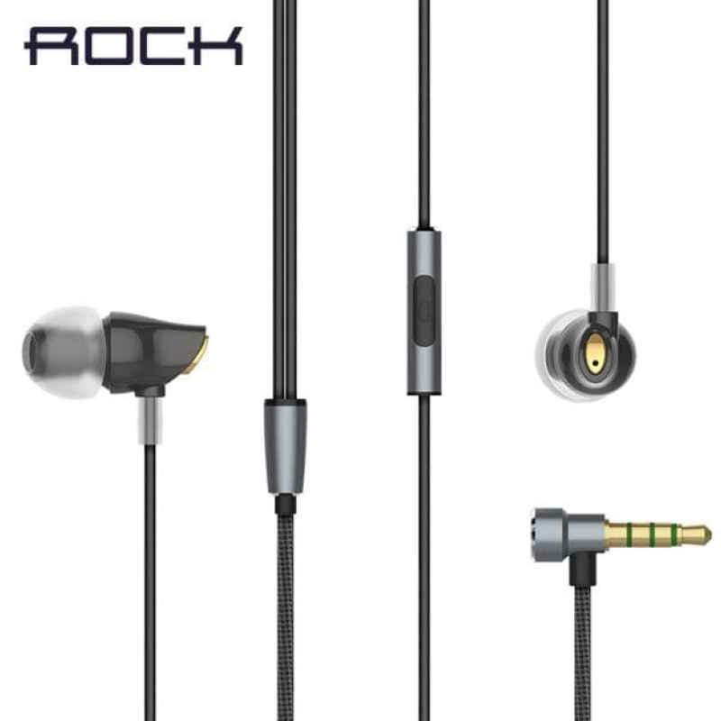 Jual 100 Original ROCK Zircon Stereo Earphone with Mic Headset