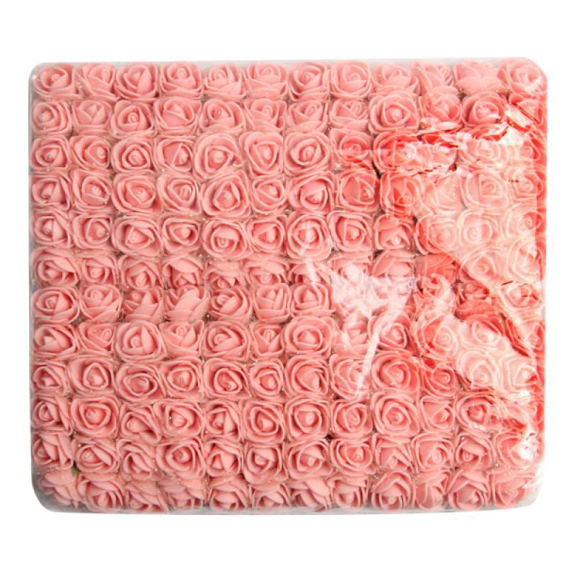 144x Artificial Miniature Foam Rose Flower Wedding Bouquet DIY Craft Decor 