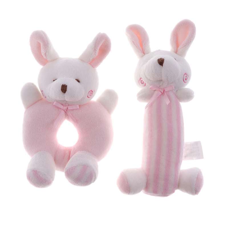 Jual Soft Kids Animal Handbells Plush Squeeze Rattle Newborn Baby Toy Kids Gift Online September 2020 Blibli Com