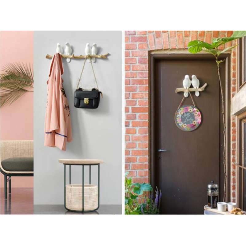 Jual Wall Mounted Coat Rack Birds On Tree Branch Hanger Hooks For Coats Hats Key Online November 2020 Blibli