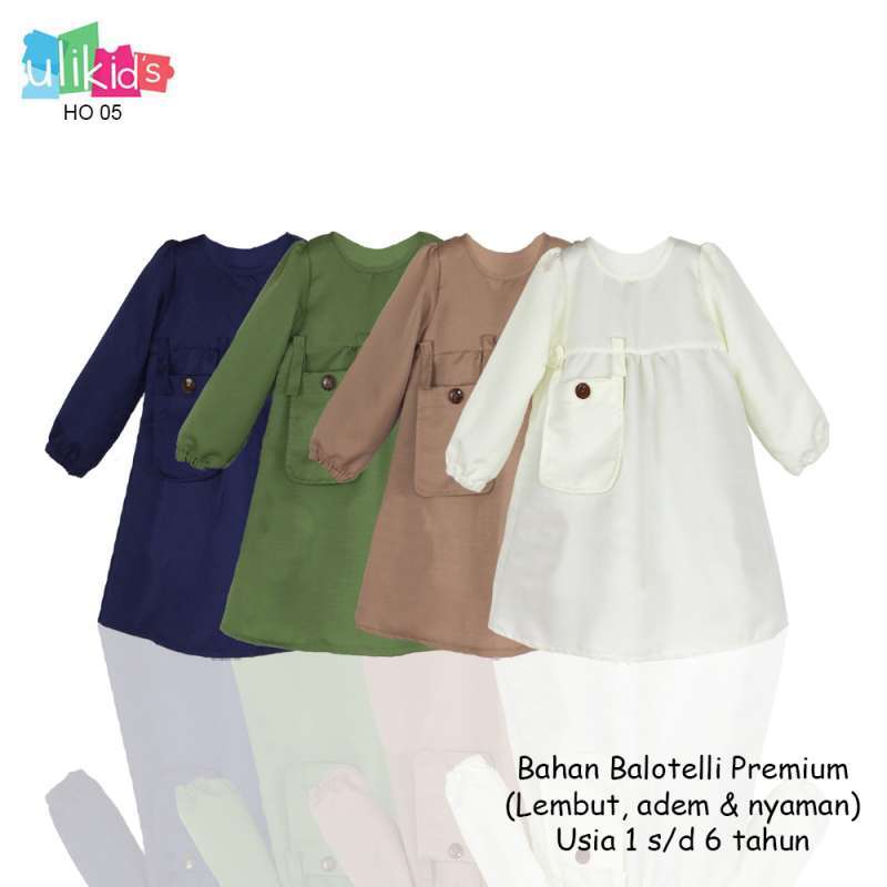 Jual Ulikids Tunik Anak Motif Kantung Garis Bahan Balotelli Premium Usia 1 6 Tahun Online Mei 2021 Blibli