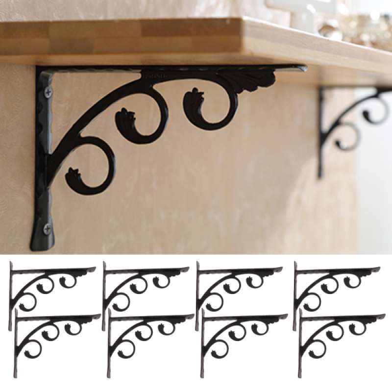 Jual 8x Wall Shelf Bracket Book Shelf Support Storage Display Home Bookstore Holders Online November 2020 Blibli Com