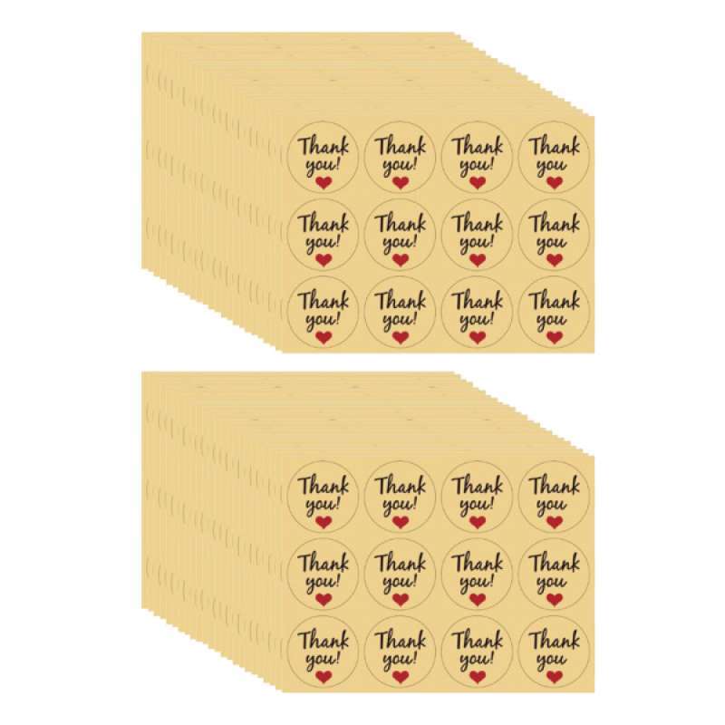 60x Round Kraft Paper Thank You Sticker Seal Label Gift Packaging Tags Decor 60x Round Kraft Paper Thank You Sticker Seal Label Gift Packaging Tags Decor