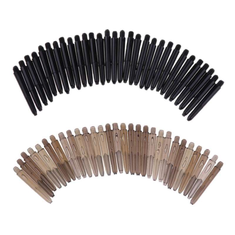 Shafts Black & Gray 60 Pcs 35mm 2BA Thread Plastic Soft Tip Dart Stems 