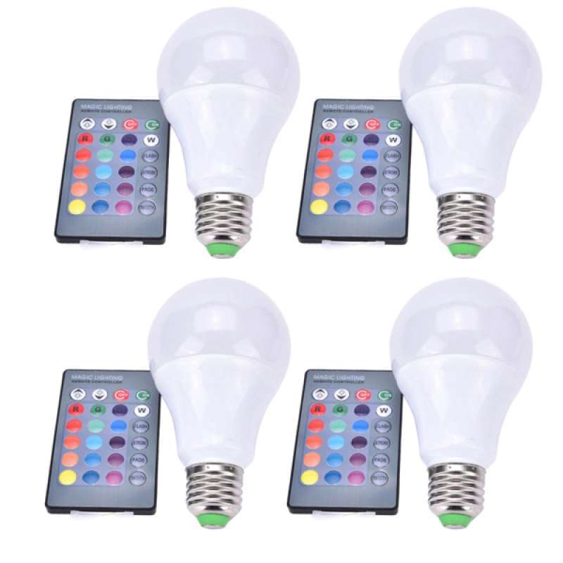 Jual 4x Rgb Led Bulb Color Changing Ambience Light Night Lamp 10w 120x70cm Online Desember 2020 Blibli