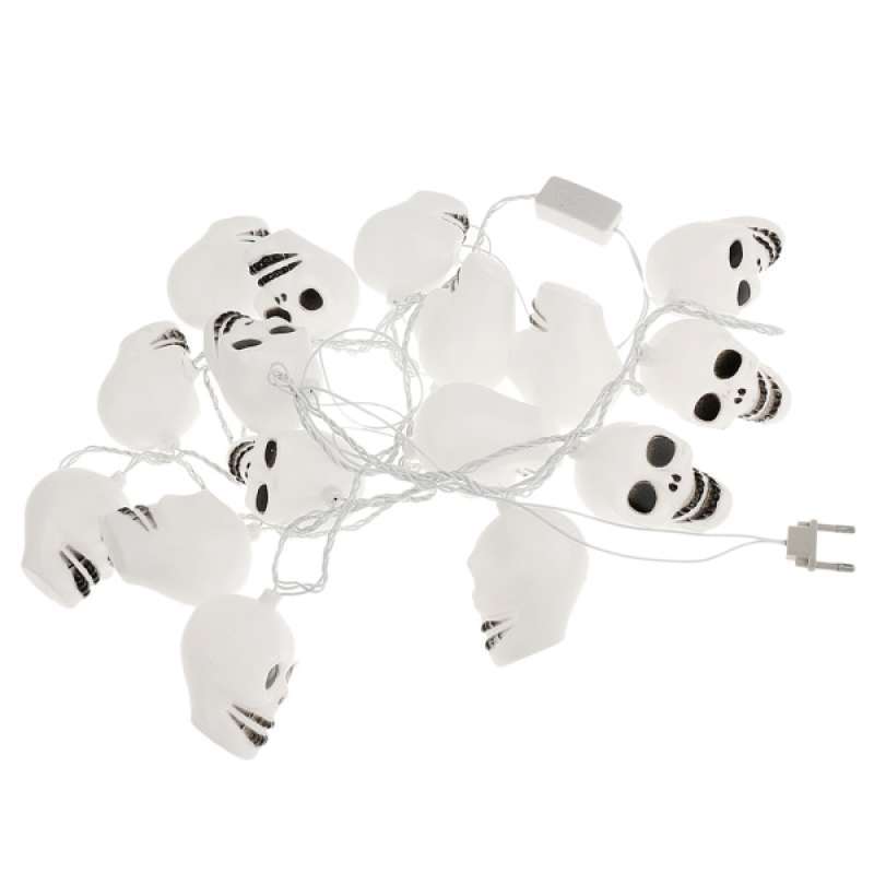 Jual Pack Of 16 Scary Skull Heads Led Lights For Halloween Decoration Multicolors Online September 2020 Blibli Com