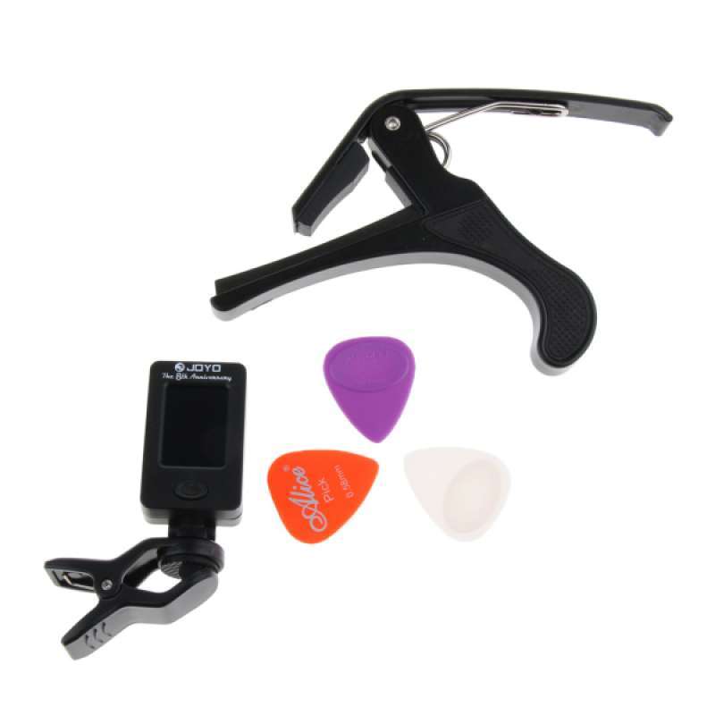 Capo For Acoustic And Electric Guitar - Jual Acoustic Electric Guitar Capo Digital Clip On Tuner Pick Plectrum Music Gift Online November 2020 Blibli