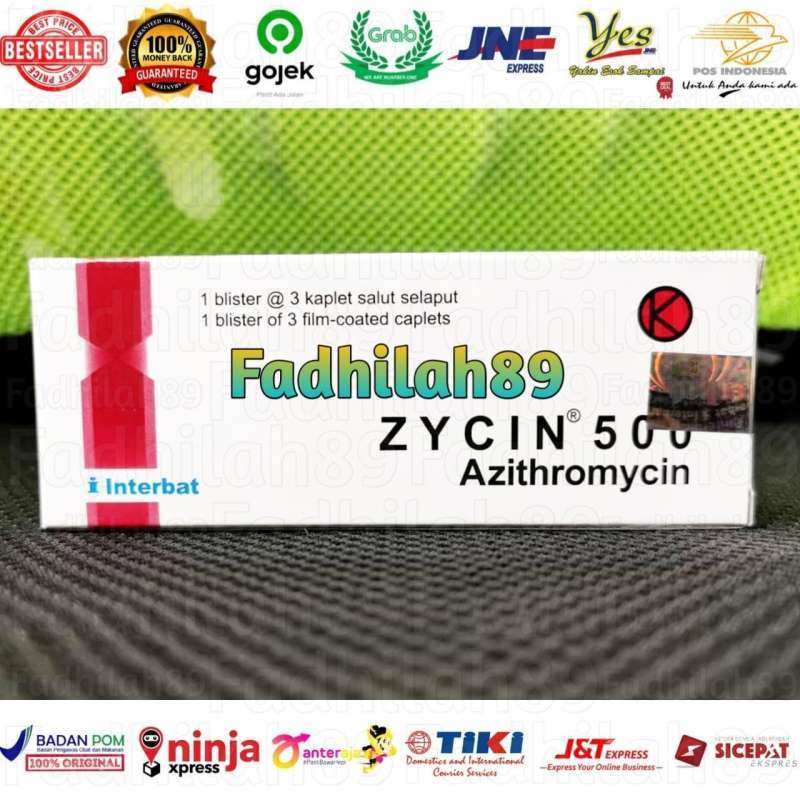 Jual Zycin 500 Azithromycin 500 Mg 3 Tablet Original Online Oktober 2020 Blibli Com
