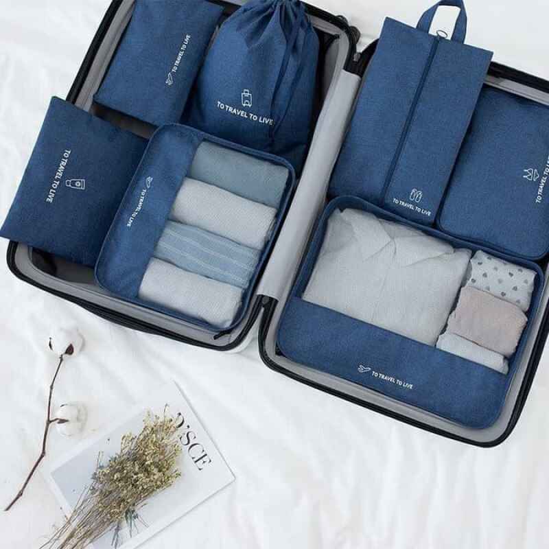 Jual Travel Bag Organizer 7 in 1 Tas Travel Set 7 in 1 di Seller