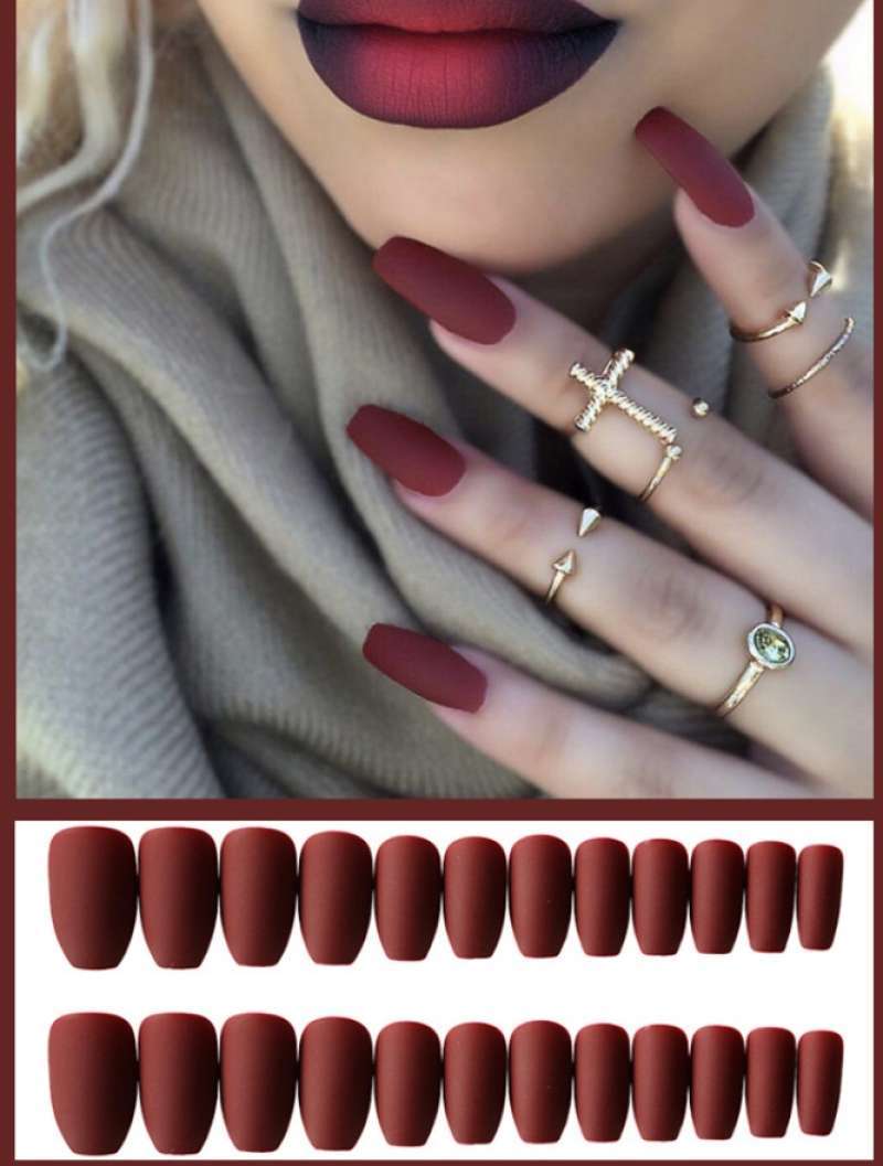 Jual Triwindu Kuku Palsu Isi 24pcs Set Warna Maroon Doff Matte Lengkap Dengan Lem Kikir Di Seller Triwindu Kota Bandung Jawa Barat Blibli blibli