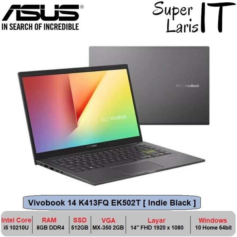 Jual Laptop Gaming Asus Vivobook 14 K413fq I5 10210 8gb 512gb Mx350 14 W10 Online Desember 2020 Blibli