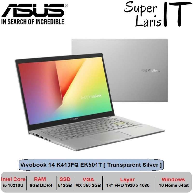 Jual Laptop Gaming Asus Vivobook 14 K413fq I5 10210 8gb 512gb Mx350 14 W10 Online Desember 2020 Blibli