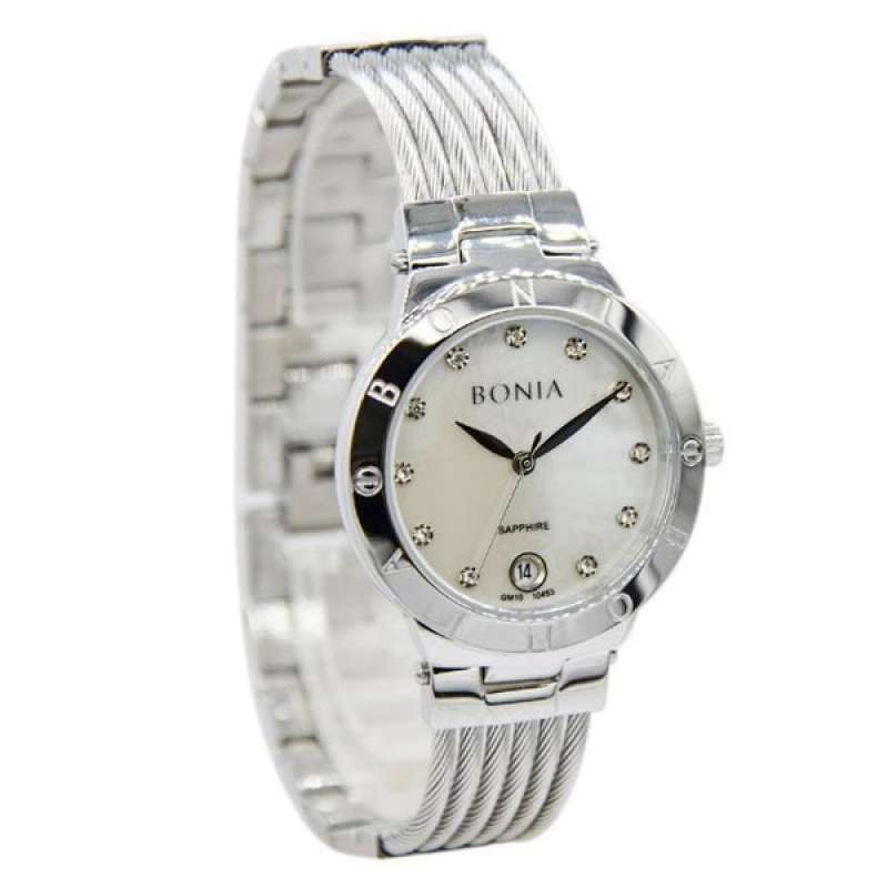 Bonia Sapphire BNB2357 1045 Swarovski Numeral Original Jam Tangan Wanita