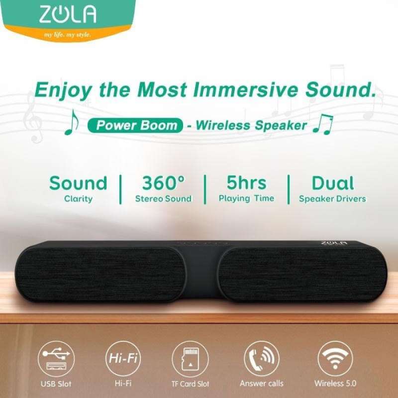 Jual Zola Speaker Bluetooth 5 0 Power Boom High Definition Sound Wireless Online Februari 2021 Blibli