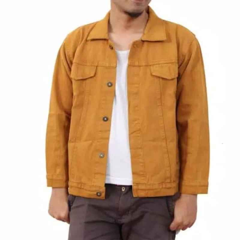jaket denim mustard
