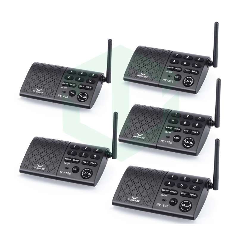 Jual Hosmart Hy806 Portable Wireless Intercom Original 6 Channel 5 Station Interkom Online September 2020 Blibli Com