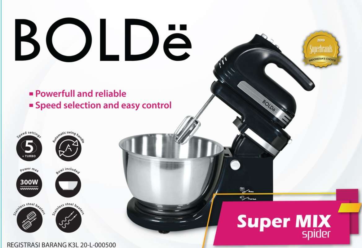 Jual Bolde Super Mix Standing Mixer 4 5 Liter Spider Online Januari 2021 Blibli