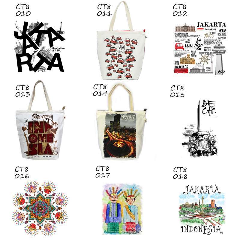 Jual Tote Bag Kanvas Souvenir Oleh Oleh Khas Jakarta Ct8 Terbaru Juni 2021 Blibli
