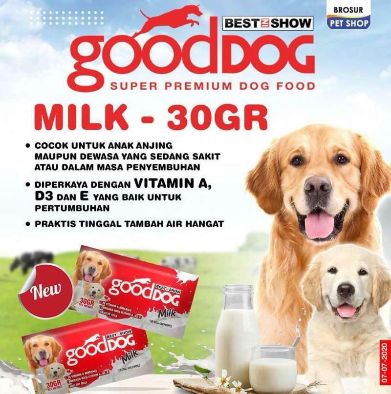 Jual Cm Petshop Good Dog Milk Sachet Susu Bubuk Anjing Kemasan Online Januari 2021 Blibli