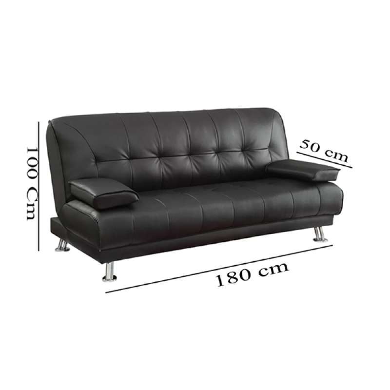 Jual Home Design Sbp001 Black With Two Cushion Sofa Bed Online Desember 2020 Blibli