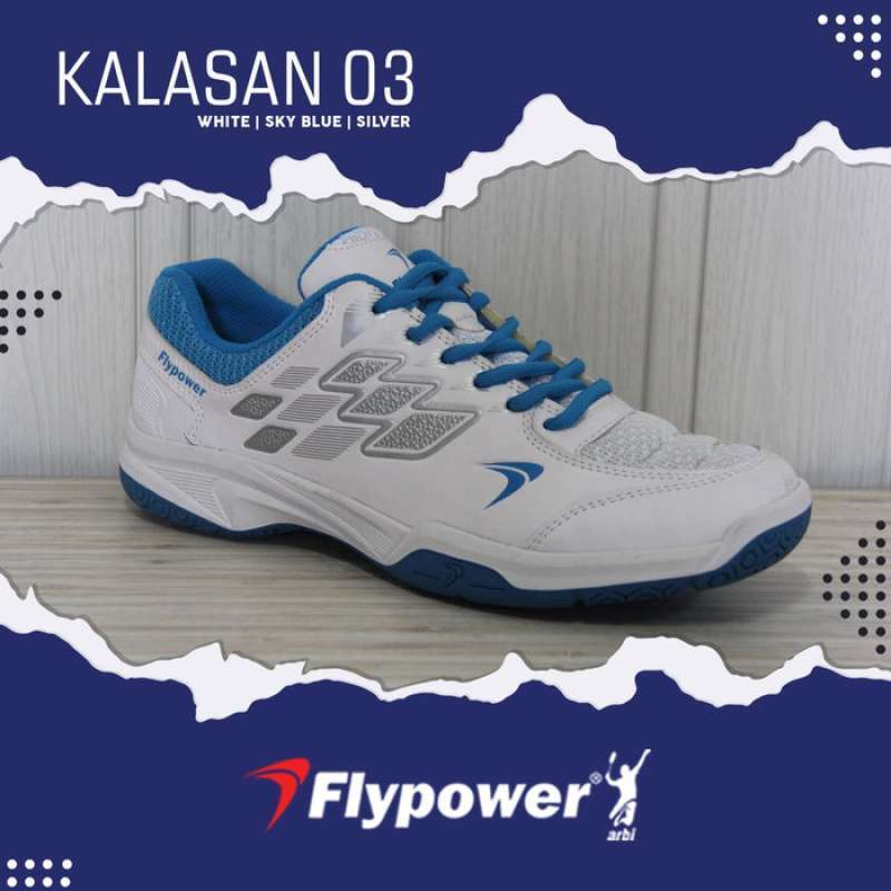 Jual Sepatu Olahraga Badminton Flypower Kalasan 03 New 2020 Whitesky Bluesilver Online September 2020 Blibli Com