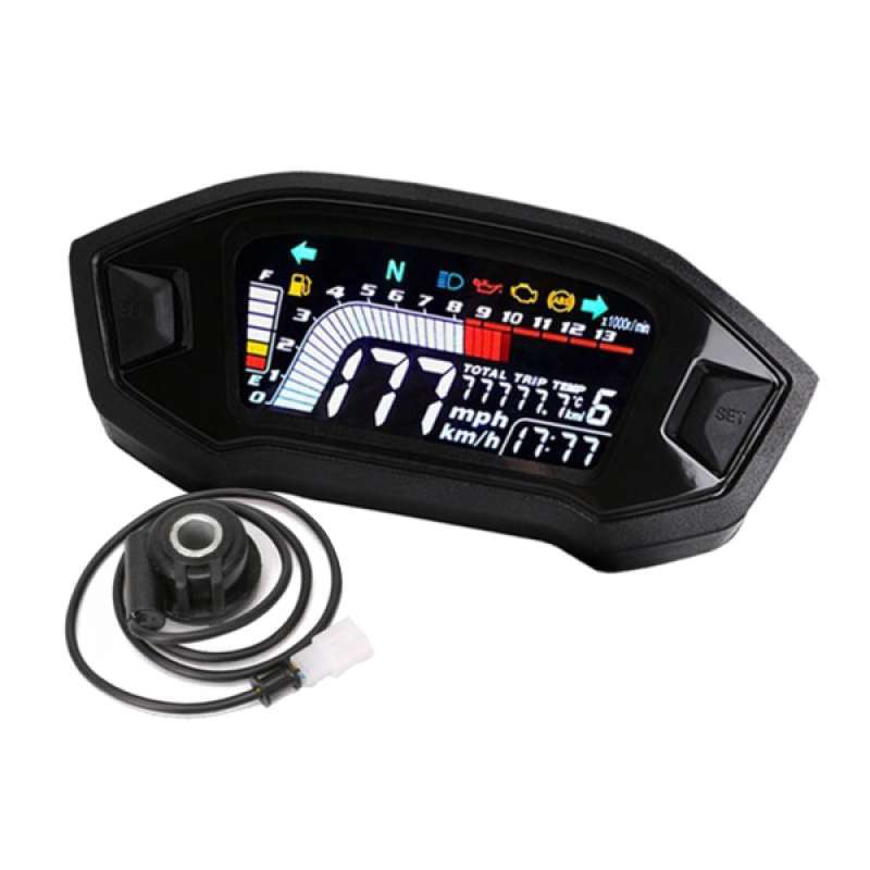 Jual Speedometer Odometer Gear Display Dc 12v 13000rpm 199km H For 1 2 4 Cylinder Online Maret 2021 Blibli
