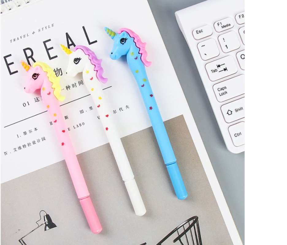 Jual Kartun Unicorn Pulpen Gel Hitam 0 5mm Korean Cute Pena Online Desember 2020 Blibli