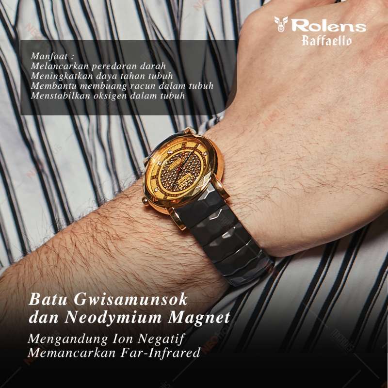 Jual Rolens Al Attar Jam Tangan Kesehatan Couple Free 2 Gelang Kesehatan Online November 2020 Blibli Com