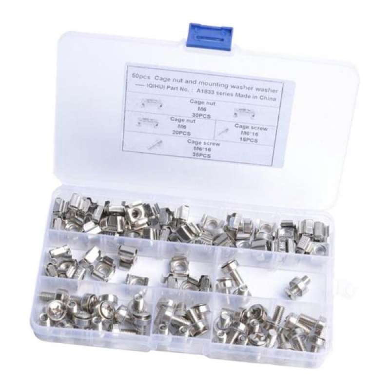 Jual 100 X M6 Cage Nuts Bolts And Washers For Rack Mount Equipment Terbaru November 2021 Harga Murah Kualitas Terjamin Blibli