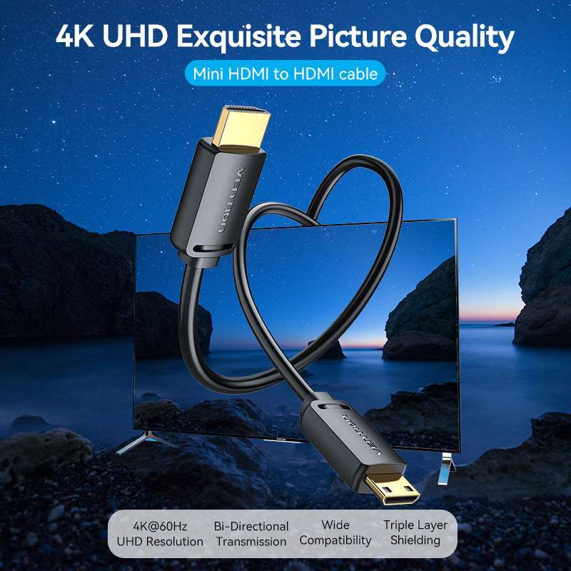 Promo Vention Kabel Mini Hdmi Male To Hdmi Male 4k 1080p Hdr