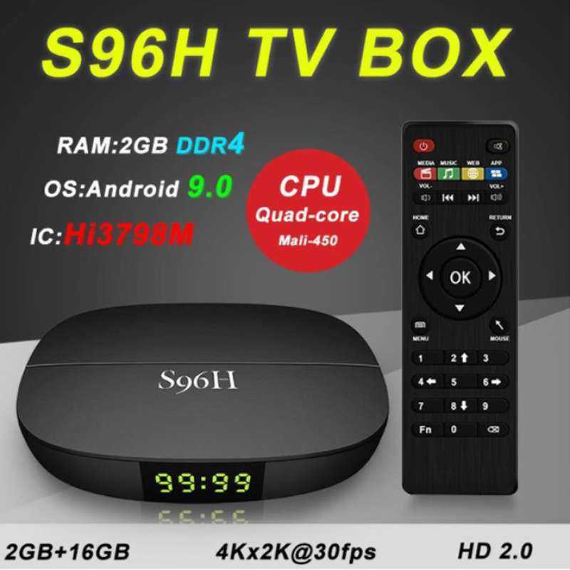 Jual S96 H Tv Box New Smart Tv Box Android S96h 4k 2gb 16gb Ddr4 2 4g Wfi Online November 2020 Blibli Com