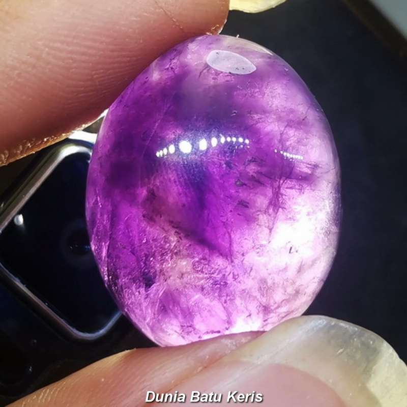 Jual Batu Akik Kecubung Wulung Hitam Tembus Senter Ungu Asli ...