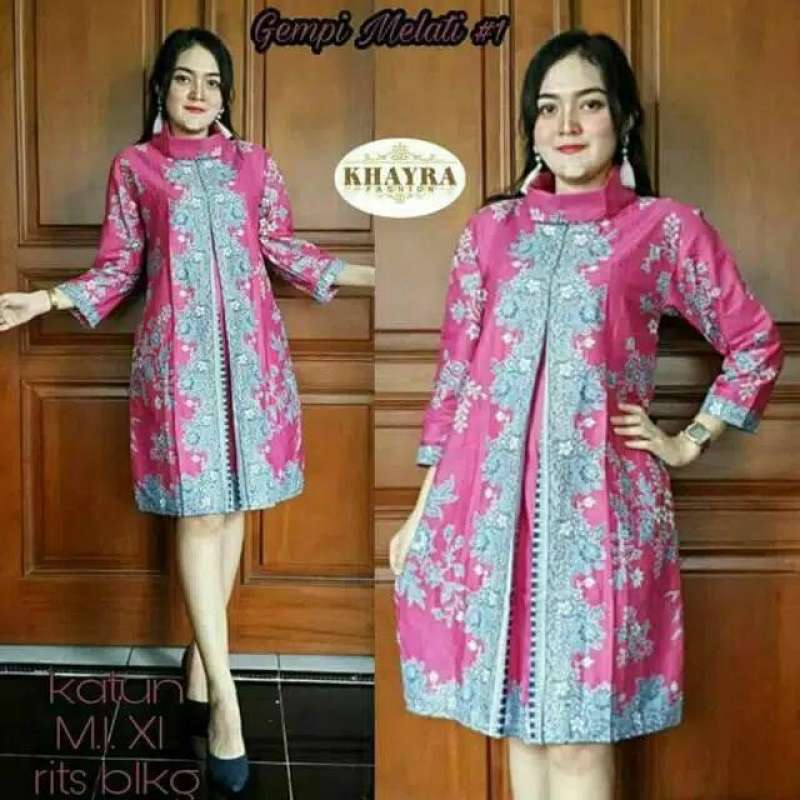 Jual Batik Furry Baju Atasan Batik Tunik Wanita Modern Terbaru Seragam Kantor Model Floy Sakura Warna Terbaru Juli 2021 Blibli