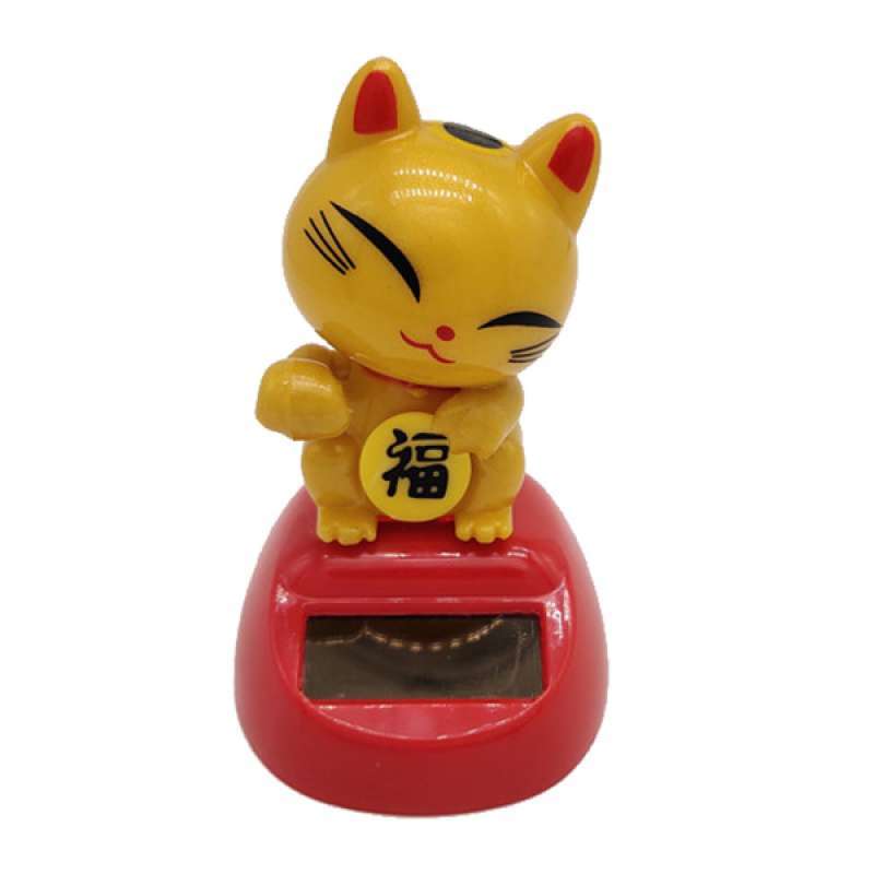 Jual Plastic Bobblehead Figures Solar Powered Shaking Lucky Cat Doll Toy Ornament Online Desember 2020 Blibli