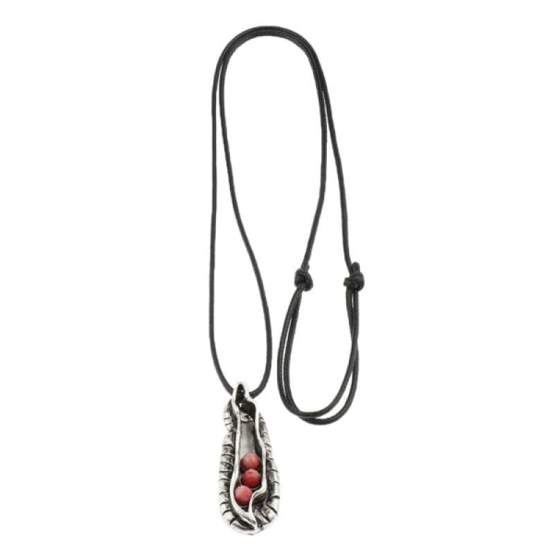 Vintage Silver Pod Pendant Necklaces 